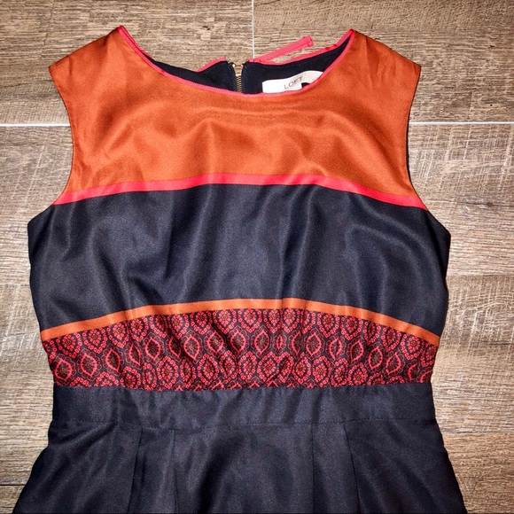 LOFT Mosaic Colorblock Dress! Size 2P - Picture 3 of 5